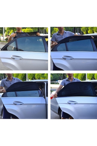 Oto Yan Cam Perdesi Arka Güneşlik Araç Anne Bebek Çocuk Perde Arka Koltuk Emzirme Örtüsü 1 Adet