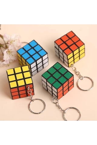 Limmy Zeka Küpü Mini Rubik Zeka Küpü Sabır Küpü Anahtarlık 3 x 3 CM 1 Adet