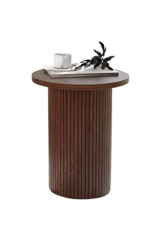 Leonora Bohem Ahşap Yan Sehpa Ceviz