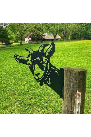 Tenfowee Bahçe Dekorasyonu Göz Atan Koyun Modeli Dış Mekan Metal Demir Çelik Bahçe Süs Eşyası Zırhlı Tabanlı Sokağıcı