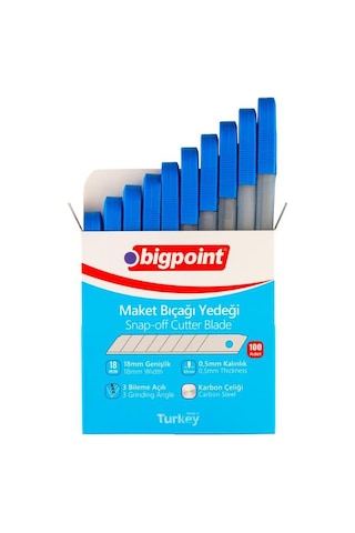 Bigpoint Bp478 Maket Bıçağı Yedeği Geniş 18mm 10 Lu Paket