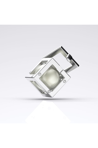 Gerçek Istiridyede Beyaz Taşlı Küp Inci Kolye Seti Aaa Akoya (429928384)