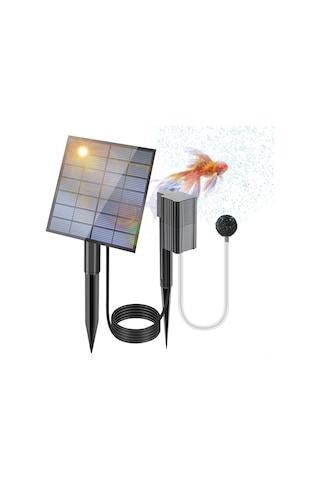 Singree Güneş Enerjili Havuz Oksijen Pompası - 2.5w 0.6l/dk Balık Havuzu Ve Bahçeler İçin 112 Karakter