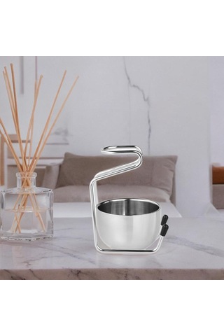 Homyl Tıraş Kasesi Paslanmaz Çelik Metal Sabunluk Kupa Kase