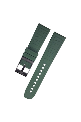 Breitling Modeli 22mm Yeşil Silikon Saat Kordonu Yeşil