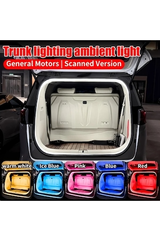 Fochsia 78.74 İnç Buz Mavisi Led Bagaj Aydınlatma Işık Şeridi Otomatik Sensörlü Tarama Işığı Suv Sedan Kamyon İçin