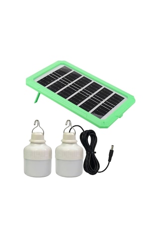 Panther Solar Güneş Enerjili Şarjlı Kamp Seti 2 Ampullü