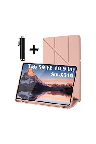 Samsung Galaxy Uyumlu Tab S9 Fe 10.9 Kılıf Kalem Bölmeli Yuvalı Sm-x510