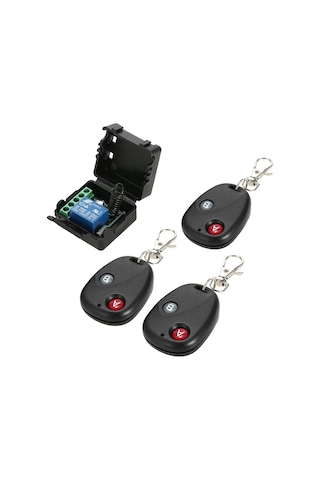 Geeroyoo 12v Dc Uzaktan Kumandalı Anahtar Seti - Kapı Kontrolü, Led Aydınlatma, Motor Ve Kilitler İçin 3 Kumanda İle