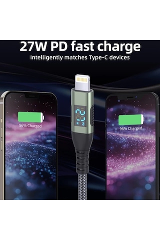 Brightnova Usb C Lightning Kablo 3m 10ft 118inc 5 Adet Mavi Yesil Kirmizi Hizli Sarj Kablosu İphone 14 13 12 Pro Max 11 X Xs Xr 8 Plus İpad Uyumlu