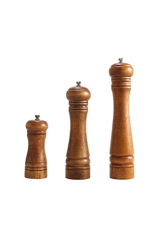 Teltree Ahşap Biber Değiştirici - Ahududu Ağacı, 5/8/10 İnç, Manuel Tane Değiştirme, Tuz/biber Uyumlu, 8 İnç Pp Poşet