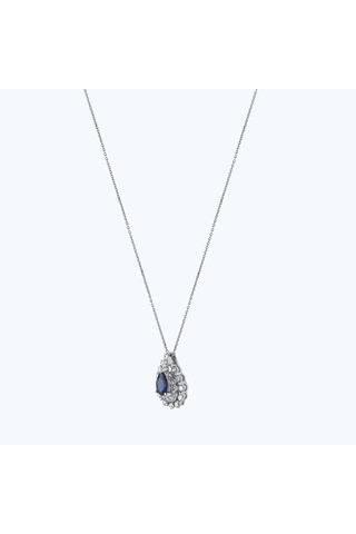 Altınbaş Pırlanta Safir Damla Kolye Eaj124sx-18k