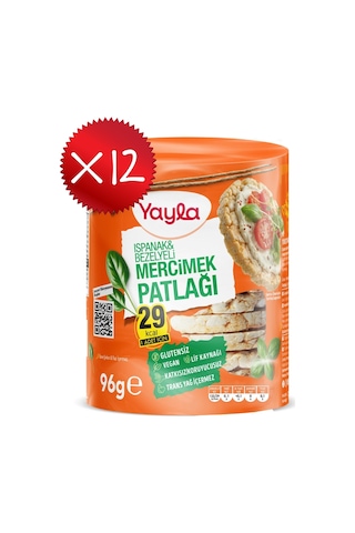 Yayla Ispanak Ve Bezelyeli Mercimek Patlağı 96 G X12 Yayla Ispanak Ve Bezelyeli Mercimek Patlağı 96 G X12