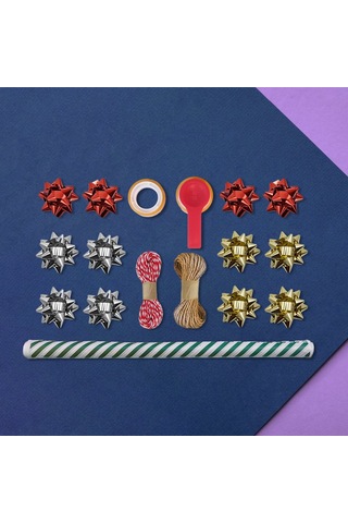 Yeşil Verev Beyaz Ambalaj Kağıdı Seti 10 Rulo Kağıt 70x100 Cm