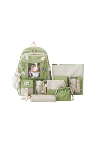 Youtek 5 Parçalı Şık Öğrenci Çantası Seti - Büyük Kapasiteli, Dayanıklı Ve Çok Fonksiyonlu Not: Başlık 113 Karakter Sınırına Uygun Olarak Düzenlenmiştir Yeşil