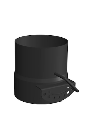 Ayarlanabilir Baca Klapesi / Boy: 8 Cm / Çap: 13 Cm / Mat Siyah Boyalı / Baba's Stove