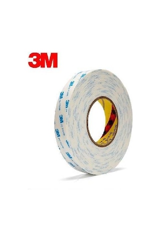 3m Ekstra Güçlü Çift Taraflı Köpük Bant Beyaz - 15 Mm Genişlik - 4.5 Metre