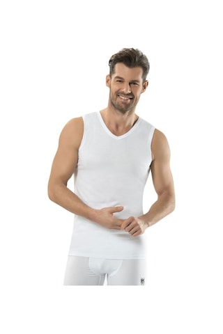 Jiber 123 Erkek Atlet Sıfır Kol V Yaka Fanila 3'Lü Paket