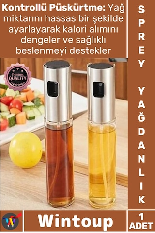 Yağdanlık Cam Bpa İçermez Zeytinyağı Sirke Sos Püskürtücü Şeffaf Mutfak Şık Hızlı Sprey Yağdanlık Diğer