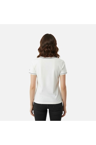 Ekru Fila Kadın T-shirt Portello Slim V-neck Faw1166.10010 Ekru