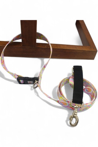 Caramelos Köpek Gezdirme Tasması, Bağlama Kilitli, Anti Shock 8 Koyu Pembe