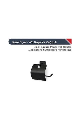 Alper Banyo Jasmin Kare Siyah Yapışkanlı Geniş Kapaklı Wc Kağıtlık Jelatin Ambalaj Diğer