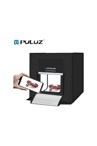 40x40 Cm 2x32 Led Işıklı Taşınabilir Fotoğraf Çekim Çadırı Stüdyo Kutusu 6 Farklı Fon Çok Renkli