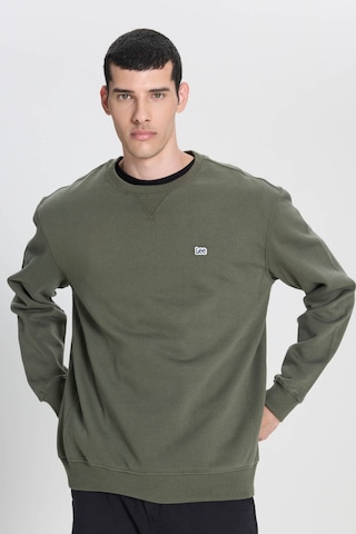 Lee Bisiklet Yaka Regular Fit Zeytin Erkek Sweatshirt L81ırya61 Yeşil