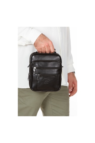 %100 Hakiki Deri Siyah Çelik Kasalı El Ve Omuz Çanta Orta Boy