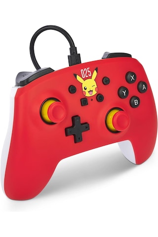 Nintendo Switch Oyun Kolu Kablolu Lisanslı Laughing Pikachu Pokemon 025 Powera Oled, Switch 2