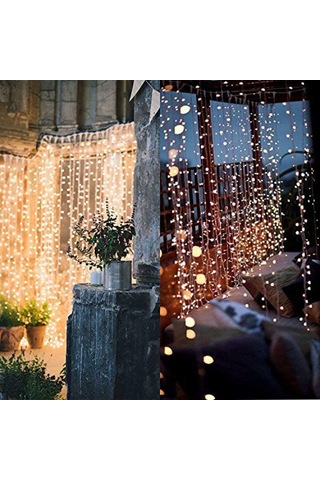 Lumenn 8 Modlu Fişli İp Perde Led Işık-Led Aydınlatma