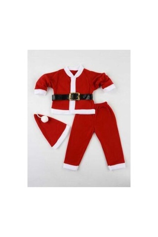 Pazarız Noel Baba Kız Erkek Çocuk Kostüm Kırmızı