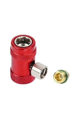 Mufunye R1234yf Klima Adaptörü: 2'li Bakır Hızlı Bağlantı, Yüksek/düşük Basınç Kırmızı/mavi , Soğutucu Sızıntısı Önleyici