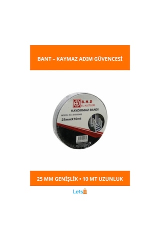 Kaydırmaz Güvenlik Bantı 25 Mm X 10 Mt Ahşap Metal Seramik İç Dış Mekan 1 Adet