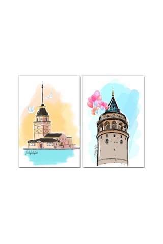 Buzdolabı Magneti 2'Li Set Galata Kulesikız Kulesiıstanbul Buzdolabı Magneti 2'Li Set Galata Kulesikız Kulesiıstanbul