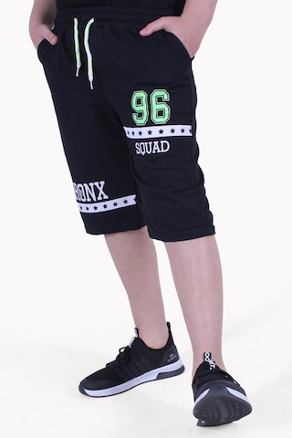 Fyk Kids 3'lü Bronx 96 Squad Baskılı Fosfor Renkli Erkek Çocuk Füme-siyah-lacivert Kapri Çok Renkli
