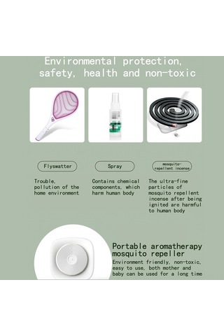 Tongxida Mini Aromaterapi Cihazı - Led Gece Lambası, Sinek Kovucusu, Ev/araç/dış Mekan İçin, Abs Materyal