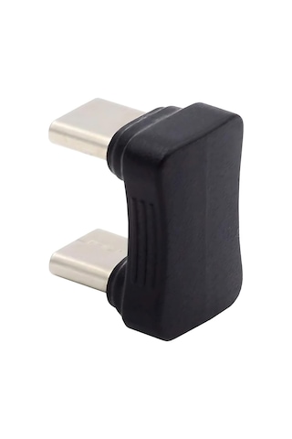 Type-c To Type-c 180 Dirsek Adaptör 65w Hızlı Şarj & 480mbps Veri Aktarımı Erkek - Erkek Uçlu