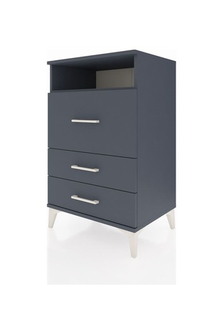 Hyperion Komodin Tek Raflı 3 Çekmeceli 60x44x96 Antrasit-antr... Antrasit