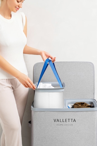 Valletta Paloma 100l Çift Bölmeli Katlanabilir Çamaşır Sepeti