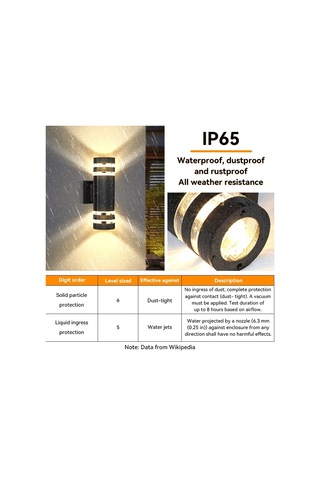 Liangmei Led Dış Duvar Işıkları E27 Yukarı Aşağı Dış Duvar Aplik Ahşap