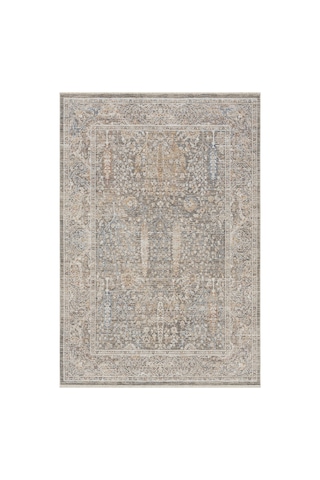 Mariesse Home Vintage Eskitme Desenli Makine Dokuma Salon Oturma Odası Halısı 10202 Bej