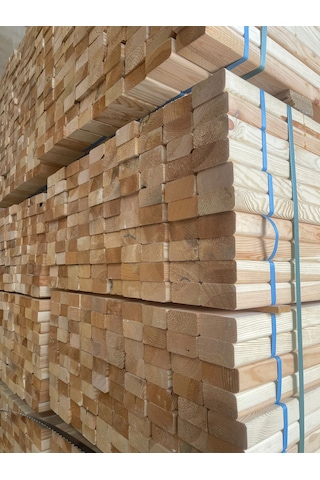 Planyalı Kenarları Pahlı Fırınlanmış Çam Kereste Kalas 5x10x100cm