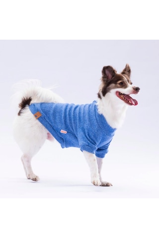 Pawstar Mavi Merino Esnek, Küçük Irk Triko Köpek Kazağı