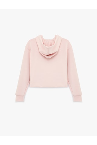Koton Modal Karışımlı Kapüşonlu Oversize Fermuarlı Sweatshirt Pembe 6sal10384ık Gülkurusu