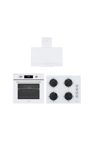 Vestel AF-810412 B LF WIFI + AO-651041 B DG + AD-63330 B Eğik Beyaz Dijital Prestij Set