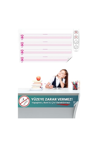 Kılavuz Çizgili Yazı Tahtası, Yeni Müfredata Uygun, Yazılıp Silinebilen, Sihirli Akıllı Kağıt Pano