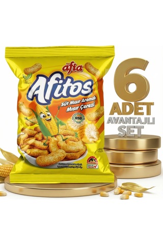 Afia Afitos Süt Aromalı Mısır Çerezi 6x50 Gr