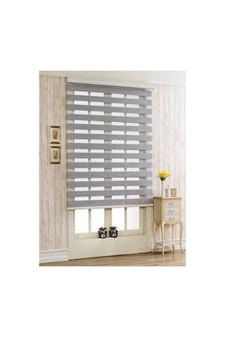 Gri Zebra Stor Perde Oygusuz İthal Bambu