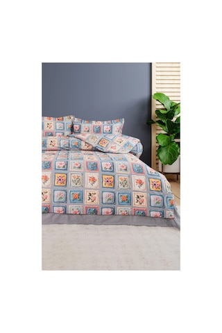 Colors 3d Baskı Kabartma Değil Patchwork Çift Kişilik Nevresim Takımı Çok renkli
